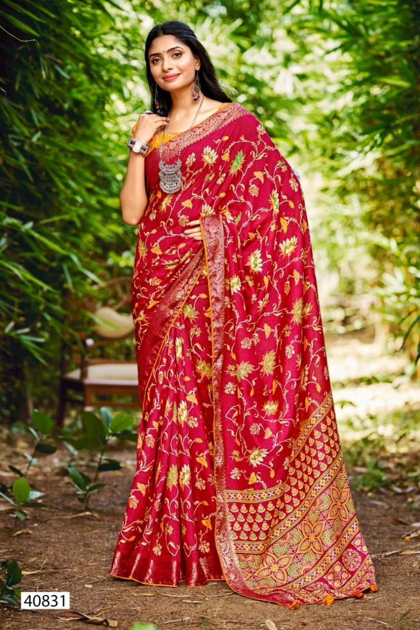 5D Designer Kanta Soft Silk Wholesale Fancy Sarees Catalog — Wholesale Sarees, MPA wholesale from Surat - Gallery Image 3